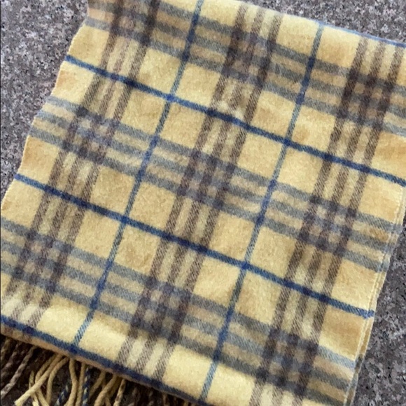 Burberry Accessories - Blue and yellow Burberry Scarf